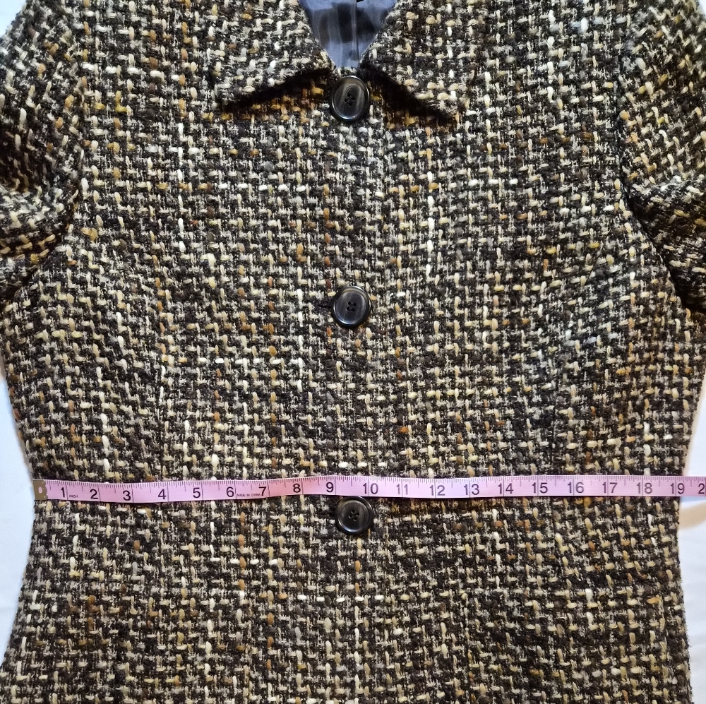 ​Tahari Arthur S. Levine Tweed Wool Blend Blazer Jacket - Size 16P - Picture 5 of 8